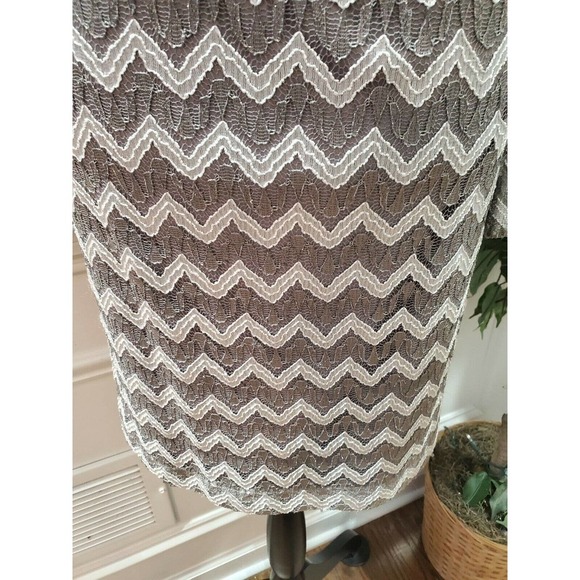 Jessica H Women's Gray Cotton Round Neck Long Sleeve Knee Length Dress Size 10 - Picture 5 of 11